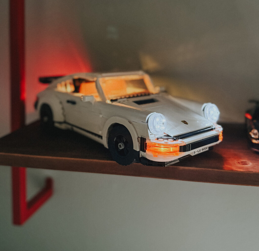 LEGO Porsche with lights