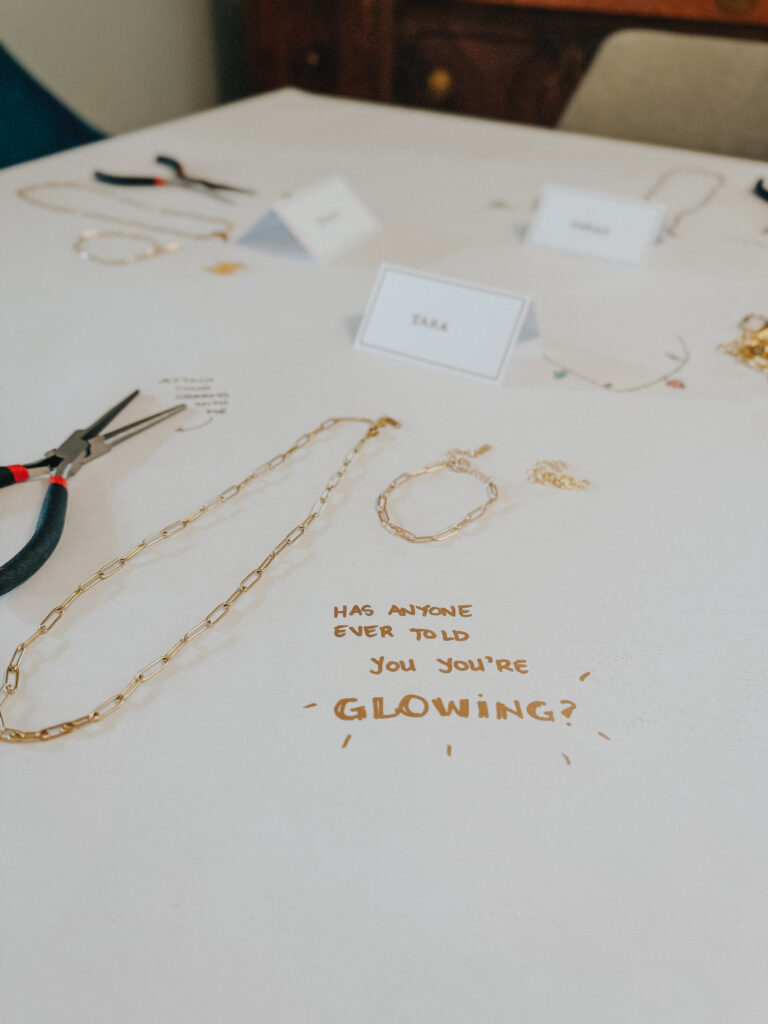 fun, motivational phrases on the table for women