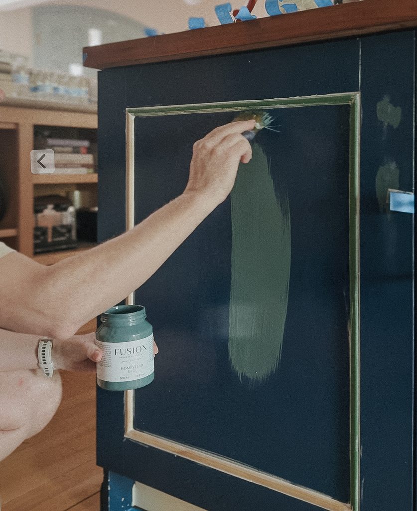 Painting an IKEA kitchen island with Fusion Mineral Paint